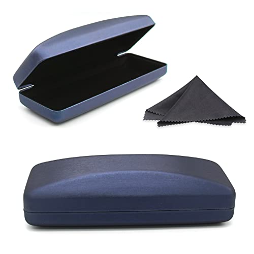 Hard Shell Eyeglass Case- Glass Case With Cleaning Cloth, Glasses Case hard shell for men women