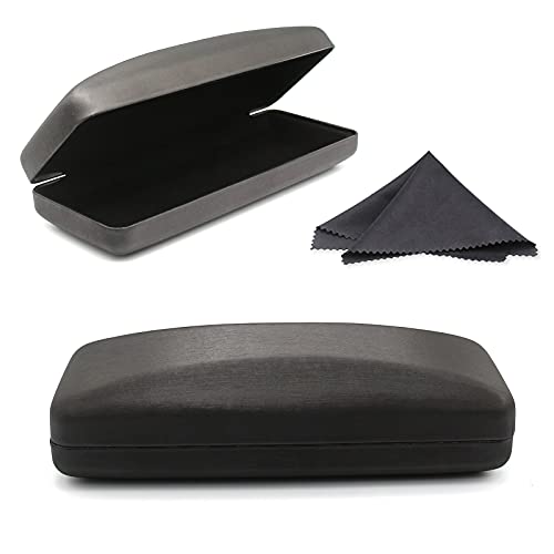 Hard Shell Eyeglass Case- Glass Case With Cleaning Cloth, Glasses Case hard shell for men women