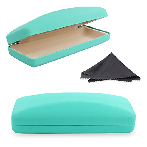 Hard Shell Eyeglass Case- Glass Case With Cleaning Cloth, Glasses Case hard shell for men women