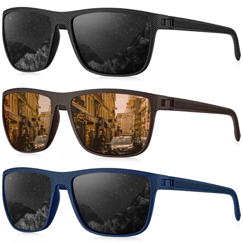 KALIYADI Polarized Sunglasses for Men, Lightweight Sun Glasses with UV Protection for Driving Fishing Golf