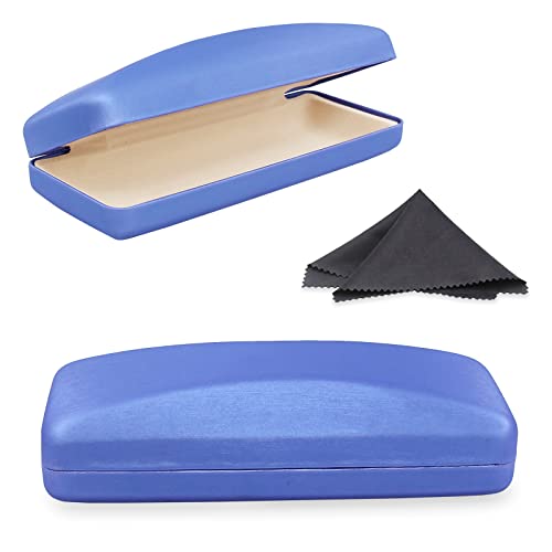 Hard Shell Eyeglass Case- Glass Case With Cleaning Cloth, Glasses Case hard shell for men women