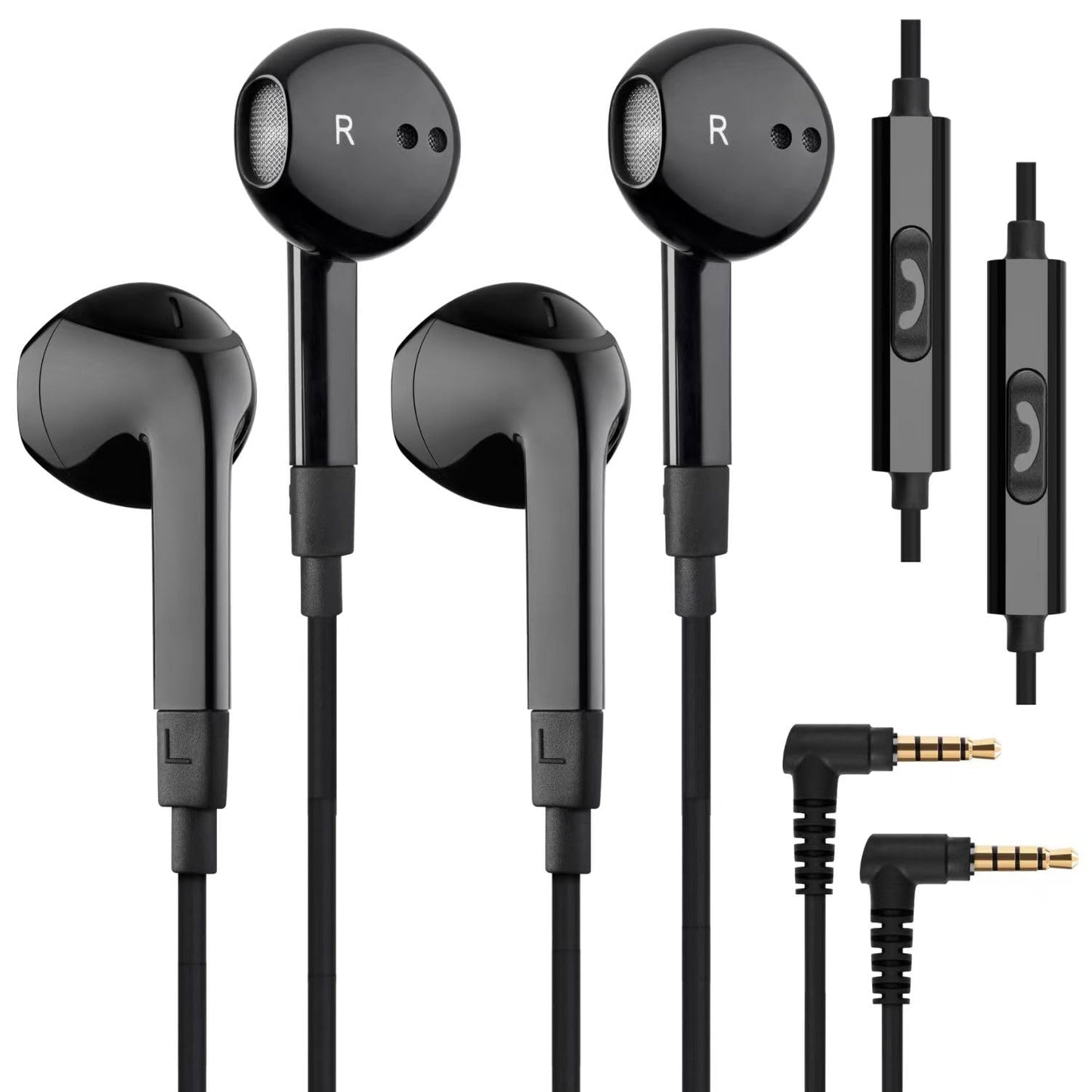 LUDOS FEROX Wired Earbuds in-Ear Headphones, 5 Year Warranty, Earphones with Microphone, Noise Isolation Corded for 3.5mm Jack Ear Buds for iPhone, Samsung, Computer, Laptop, Kids, School Students