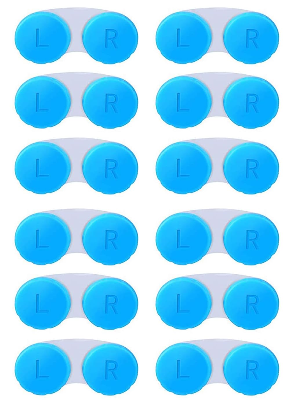 12 Pack Colorful Contact Lens Case Box Holder Container Soak Storage Kit