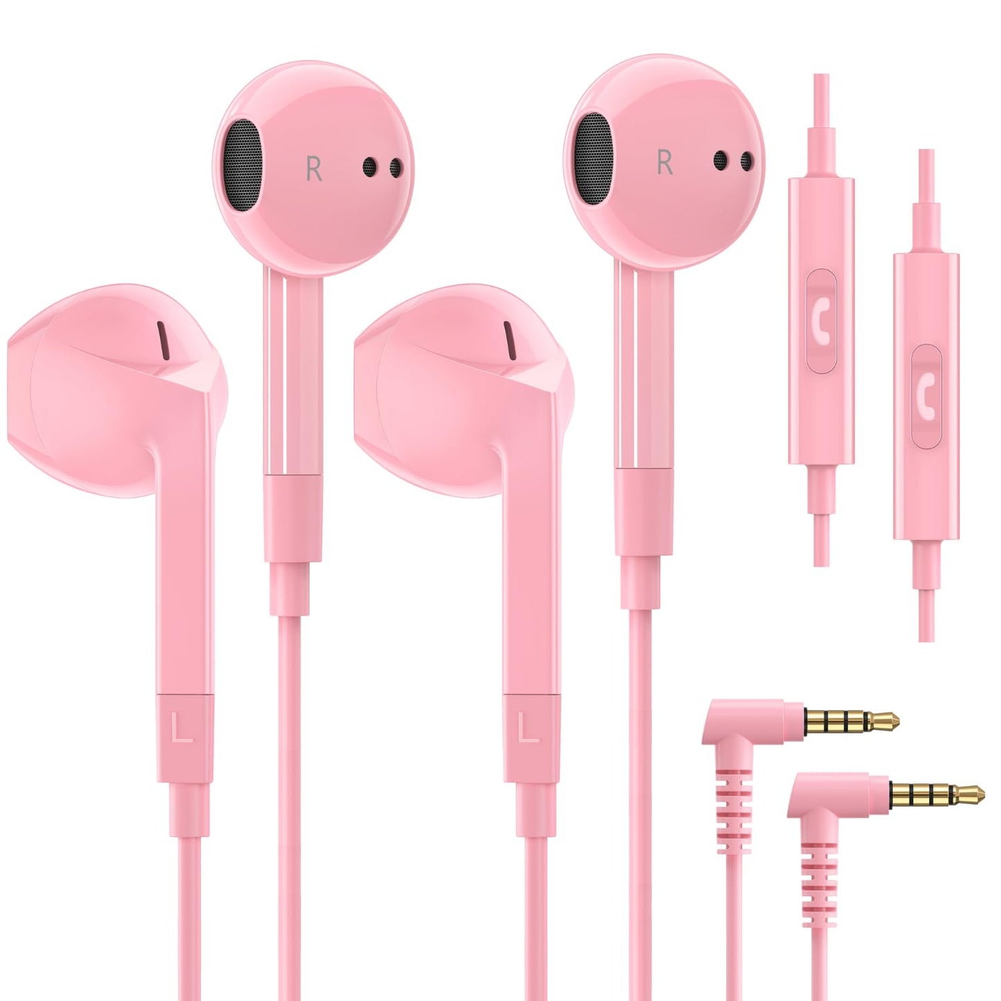 LUDOS FEROX Wired Earbuds in-Ear Headphones, 5 Year Warranty, Earphones with Microphone, Noise Isolation Corded for 3.5mm Jack Ear Buds for iPhone, Samsung, Computer, Laptop, Kids, School Students