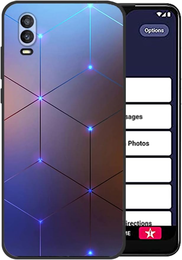 Case for Jitterbug Smart 3（aka Lively Smart Phone Case TPU Soft Cover (Gradient Star Point)