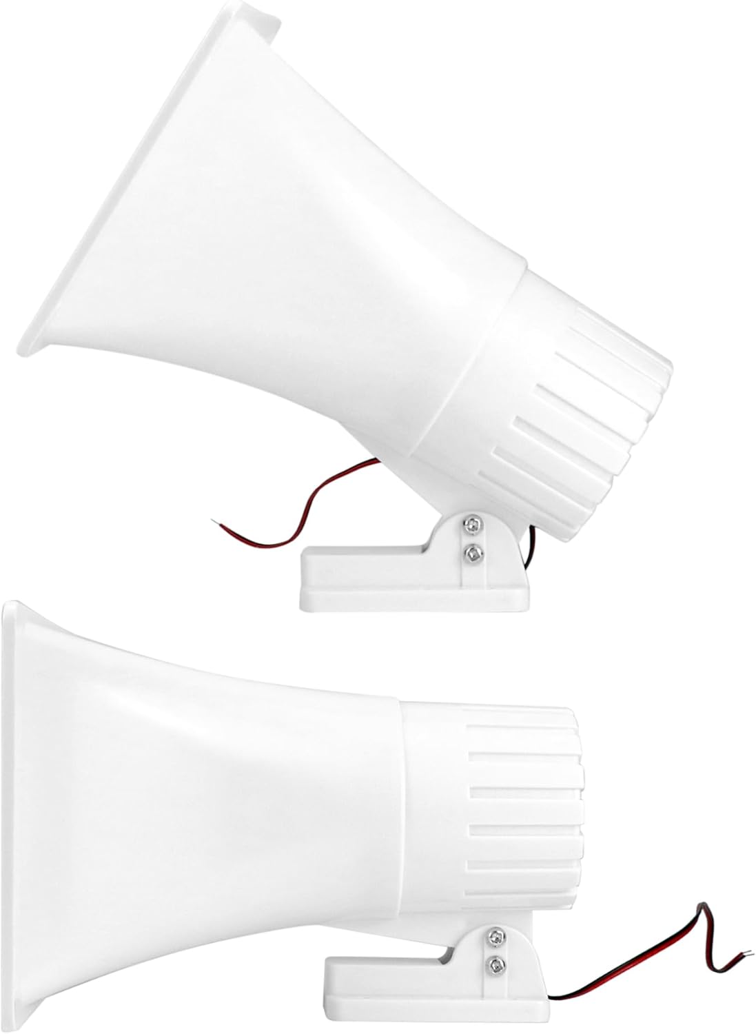 QWORK Power Horn Speaker, 100W 8 Ohms Indoor/Outdoor PA Speaker, White