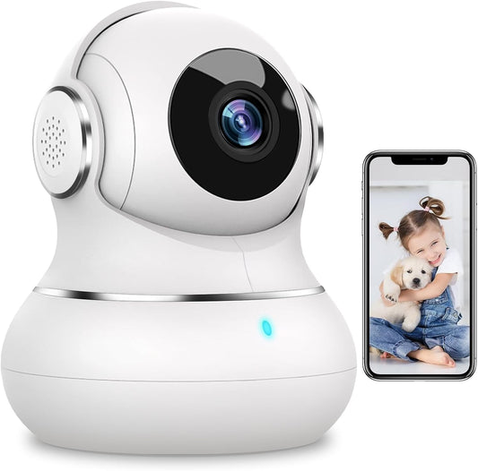 Security Camera Indoor 2K, 360 Pan/Tilt Cameras for Home Security with Motion Detection, Baby Monitor Camera for Pet/Dog with Night Vision, WiFi Camera with App & 2-Way Audio (Only 2.4GHz
