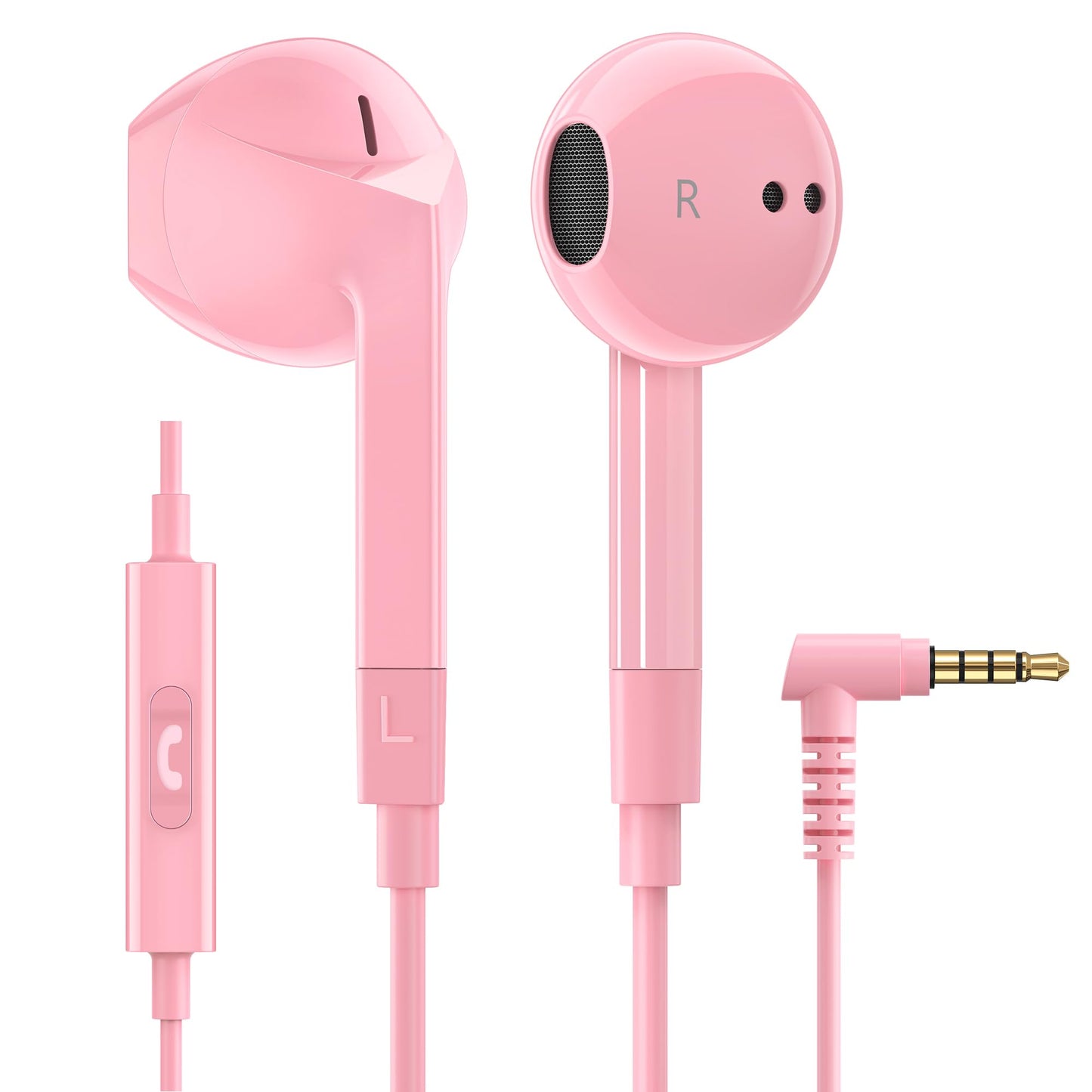 LUDOS FEROX Wired Earbuds in-Ear Headphones, 5 Year Warranty, Earphones with Microphone, Noise Isolation Corded for 3.5mm Jack Ear Buds for iPhone, Samsung, Computer, Laptop, Kids, School Students